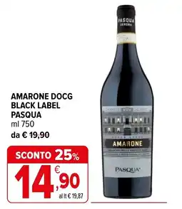 Iperal Amarone docg black label pasqua offerta