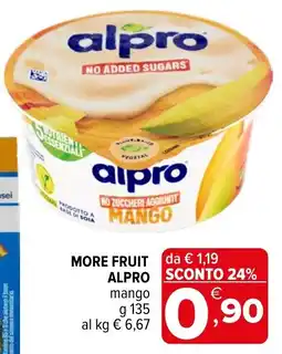Iperal More fruit alpro mango offerta