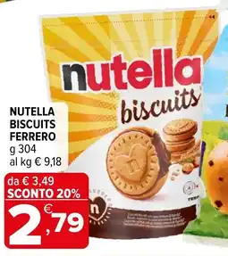Iperal Nutella Biscuits Ferrero offerta