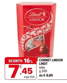 Iperal Cornet Lindor Lindt latte offerta
