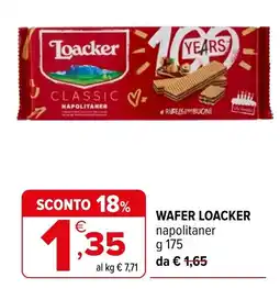 Iperal Wafer Loacker napolitaner offerta