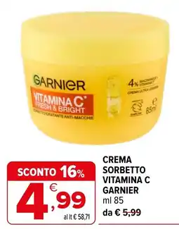 Iperal Crema sorbetto vitamina c garnier offerta
