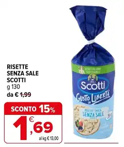 Iperal Risette senza sale Scotti offerta