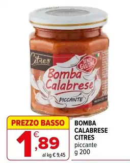 Iperal Bomba Calabrese Citres piccante offerta
