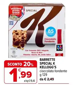 Iperal Barrette special k kellogg's cioccolato fondente offerta