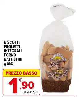 Iperal Biscotti froletti integrali forno battistini offerta
