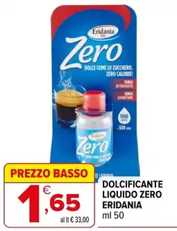 Iperal Dolcificante liquido zero Eridania offerta
