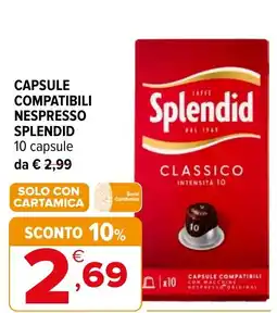 Iperal Capsule compatibili Nespresso Splendid offerta