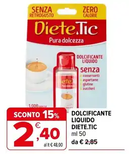Iperal Dolcificante liquido Diete.Tic offerta