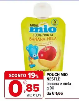 Iperal Pouch mio Nestlé banana e mela offerta
