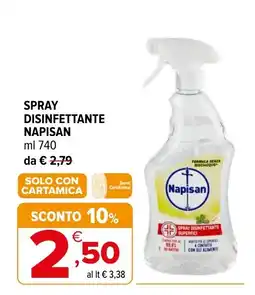 Iperal Spray disinfettante Napisan offerta