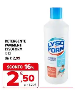 Iperal Detergente pavimenti Lysoform offerta