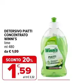Iperal Detersivo piatti concentrato Winni's lime offerta