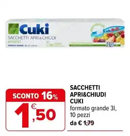 Iperal Sacchetti apri&chiudi Cuki offerta