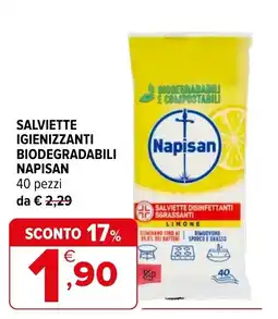Iperal Salviette igienizzanti biodegradabili Napisan offerta