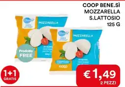 Coop COOP BENE.SÌ Mozzarella s.lattosio 125 g offerta