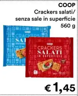 Coop COOP Crackers salati/senza sale in superficie offerta