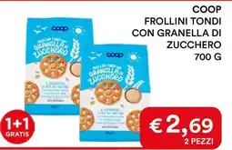 Coop COOP FROLLINI TONDI CON GRANELLA DI ZUCCHERO 700 G offerta