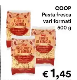 Coop COOP Pasta Fresca Vari Formati offerta
