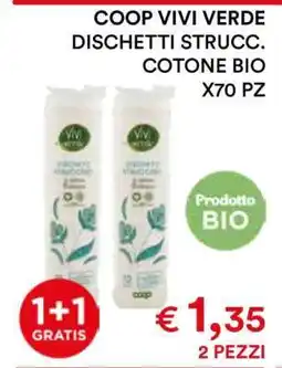 Coop COOP VIVI VERDE DISCHETTI STRUCC. COTONE BIO X70 PZ offerta