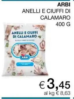 Coop ARBI ANELLI E CIUFFI DI CALAMARO offerta