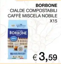 Coop BORBONE CIALDE COMPOSTABILI CAFFÈ MISCELA NOBILE X15 offerta
