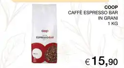 Coop COOP CAFFÈ ESPRESSO BAR IN GRANI 1 KG offerta