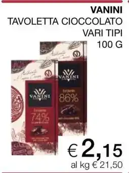 Coop VANINI TAVOLETTA CIOCCOLATO offerta