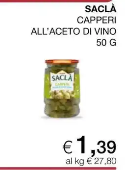 Coop SACLÀ CAPPERI ALL’ACETO DI VINO offerta