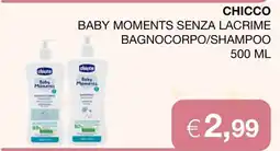 Coop CHICCO BABY MOMENTS SENZA LACRIME BAGNOCORPO/SHAMPOO 500 ML offerta