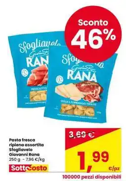 Eurospar Pasta fresca ripiena assortita Sfogliavelo Giovanni Rana offerta