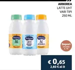 Coop ARBOREA LATTE UHT VARI TIPI 250 ML offerta