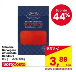 Eurospar Salmone Norvegese affumicato Hendrik's offerta