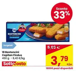 Eurospar 18 Bastoncini Capitan Findus offerta