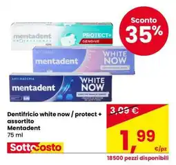 Eurospar Dentifricio white now / protect + assortito offerta