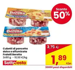 Eurospar Cubetti di pancetta dolce o affumicata offerta