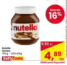 Eurospar Nutella offerta
