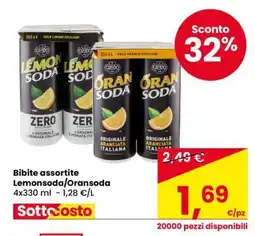 Eurospar Bibite assortite Lemonsoda/Oransoda offerta
