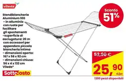Eurospar Vileda Stendibiancheria Aluminium 100 offerta