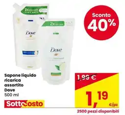 Eurospar Sapone liquido ricarica assortito Dove offerta