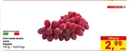 Eurospar Uva rossa senza semi offerta