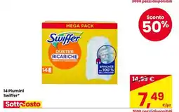 Eurospar 14 Piumini Swiffer offerta