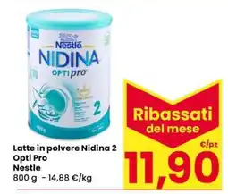 Eurospar Latte in polvere Nidina 2 Opti Pro offerta