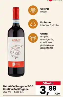 Eurospar Merlot Colli Euganei DOC Cantina Colli Euganei offerta