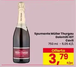 Eurospar Spumante Müller Thurgau Dolomiti IGT offerta