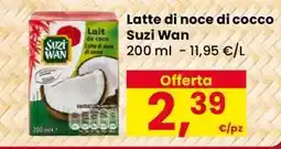 Eurospar Latte di noce di cocco Suzi Wan offerta