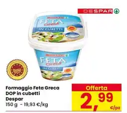 Eurospar Formaggio Feta Greca DOP in cubetti offerta