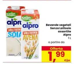 Eurospar Bevande vegetali Senza Lattosio assortite Alpro offerta