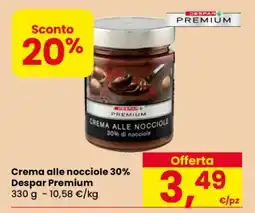 Eurospar Crema alle nocciole 30% Despar Premium offerta