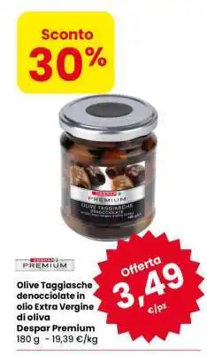 Eurospar Despar Premium Olive Taggiasche denocciolate in olio Extra Vergine di oliva offerta